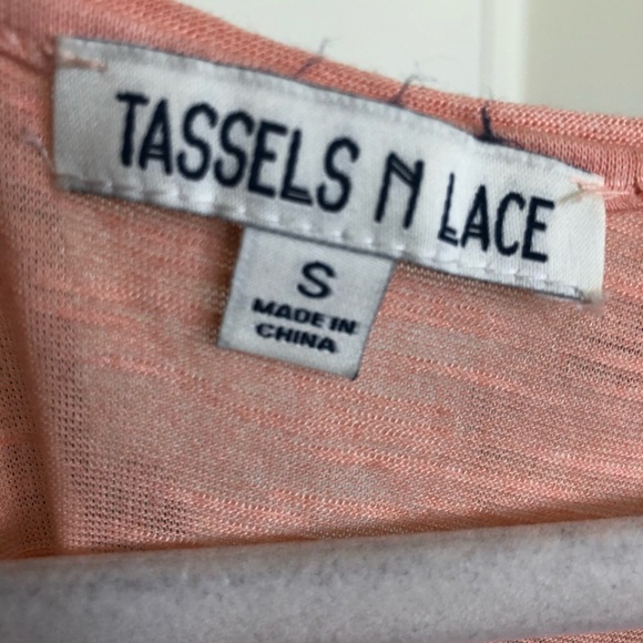 Tassels N Lace short sleeve hombre sleep dress blue white pink Size Small. - Picture 5 of 7